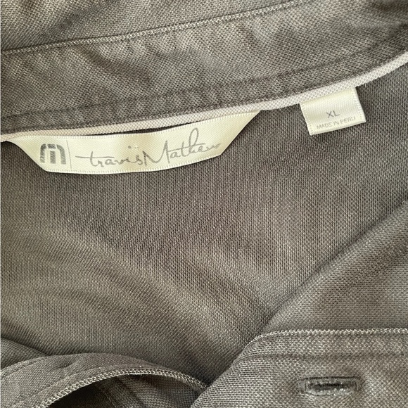 Travis Mathew Polo Men’s XL Solid Black Short Sleeve Pima Cotton Blend - Picture 3 of 5